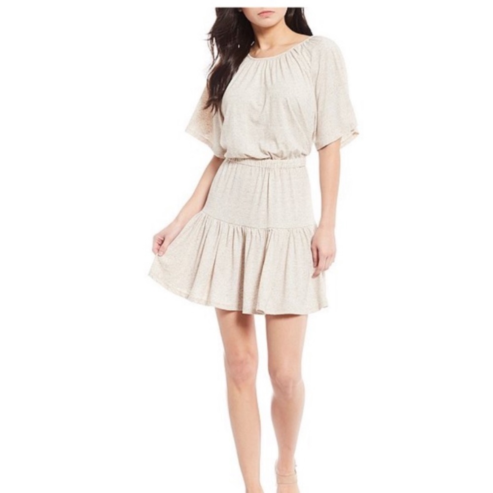 C&V Chelsea & Violet White/Grey Knit Dress